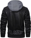 Ethan – Men's Leather Jacket - Stylish Bomber with Hood | Motorcycle Jacket 15