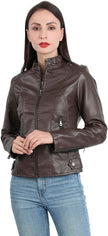 Mia – Women’s Leather Jacket Stylish Biker | Classic Moto Coat 34