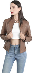 Mia – Women’s Leather Jacket Stylish Biker | Classic Moto Coat 10