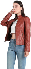 Mia – Women’s Leather Jacket Stylish Biker | Classic Moto Coat 5