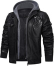 Ethan – Men's Leather Jacket - Stylish Bomber with Hood | Motorcycle Jacket 14