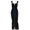 FJØRNA ruched mermaid evening dress with fitted silhouette and elegant design, perfect for formal occasions and parties.