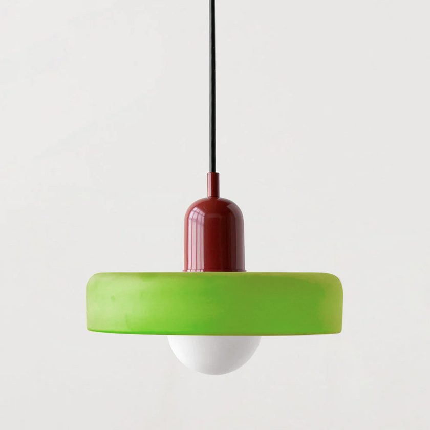 Colorful Glass Pendant Lamp with Adjustable Suspension