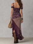 FJØRNA leopard print maxi dress for women, flowing sleeveless dress with bold animal pattern, perfect for summer or casual wear