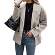 Loose Wool Coat Gray