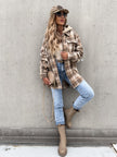 Plaid Hooded Jacket Loose Fit