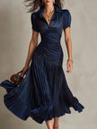 Satin Bodycon Midi Dress | Evening Dress