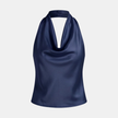 FJØRNA satin top for men, stylish and smooth, featuring a sleek design perfect for modern men's fashion.