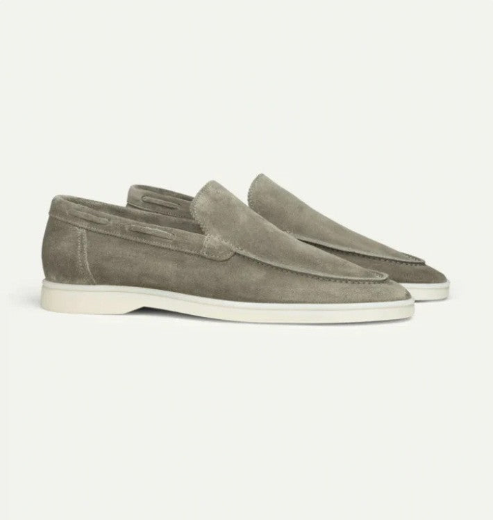 Matte Suede Slip-On Loafers - 6