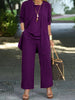 Nora | Stylish Solid Color Three-Piece Ensemble