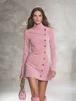 Faux Suede Mini Dress For Women