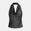 FJØRNA men's satin top, stylish and smooth fabric, featuring a modern fit, ideal for fashionable casual or dressy occasions.