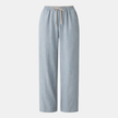 FJØRNA women's cotton linen trousers with drawstring, relaxed fit and casual style, shown in a natural fabric and comfortable design.
