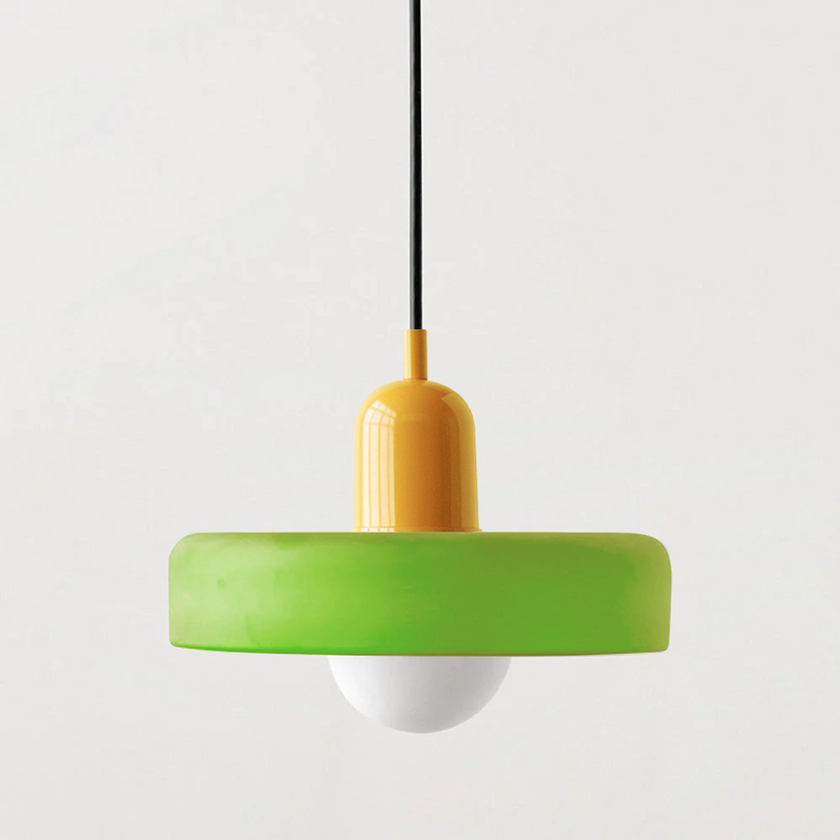 Colorful Glass Pendant Lamp with Adjustable Suspension