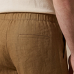 FJØRNA men's cotton linen trousers with drawstring, relaxed fit, comfortable casual pants for men.