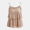 FJØRNA men's sequin top with shiny, embellished design, featuring a stylish and eye-catching look for evening wear.