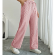 FJØRNA lightweight summer women’s trousers with drawstring waist and breathable fabric, featuring side pockets.