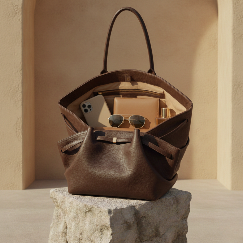 FJØRNA large women’s travel tote bag with spacious interior and sturdy handles, perfect for daily use and travel.