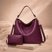 FJØRNA faux leather hobo shoulder bag for women, vegan bag with soft texture and spacious design.
