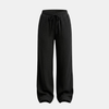 Women’s lightweight cotton wide leg trousers from FJØRNA, casual and comfortable pants with a relaxed fit.
