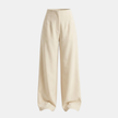 Women’s high waisted tailored wide leg trousers by FJØRNA, featuring a sleek fit and classic wide leg design in neutral fabric.