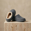FJØRNA men's slip-on slippers with soft fabric upper and cushioned sole, ideal for comfortable indoor wear