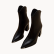Black Chelsea Boots with Chrome Tip - 11