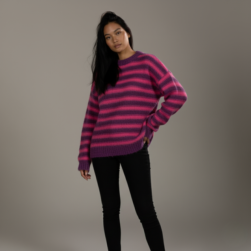 Striped Knitted Pullover Sweater