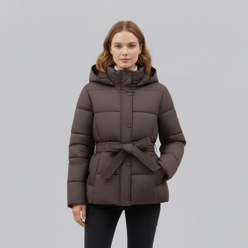 Lisa - Winter Jacket Parka Belted Coat