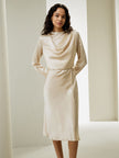 Silje | Stand Collar Silk Dress