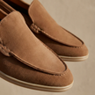 FJØRNA men's lace loafers slip-on shoes with leather uppers and stylish design, perfect for casual or formal wear.