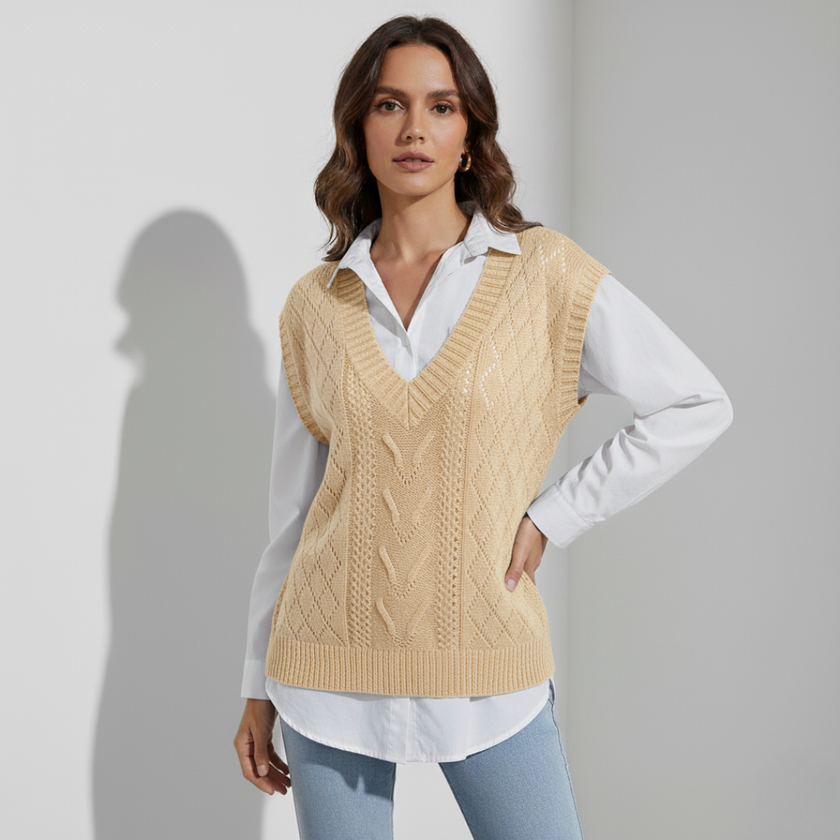 Ava – sweater vest women - Stylish Knit | Sweater Vest