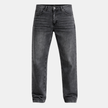 Relaxed fit men's denim jeans by FJØRNA, showing blue cotton pants with classic five-pocket design and subtle fading.