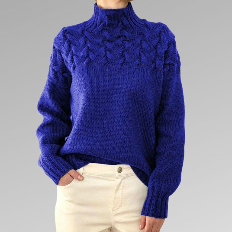 Cozy Turtleneck Sweater Cable Knit - 4