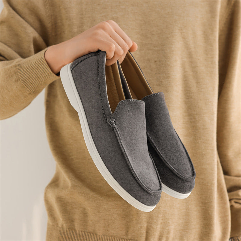 Matte Suede Slip-On Loafers - 20
