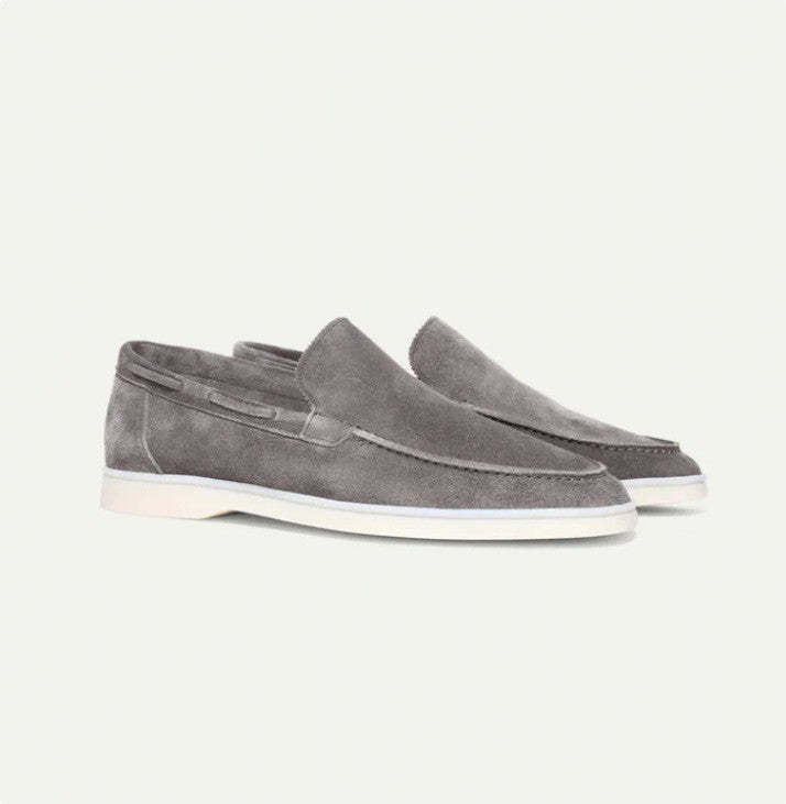 Matte Suede Slip-On Loafers - 10
