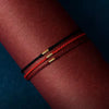 Emily - Stones 925 Sterling Silver Lucky Golden Bead Braided String Bracelet Anklet