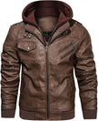 Ethan – Men's Leather Jacket - Stylish Bomber with Hood | Motorcycle Jacket 7