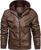 Ethan – Men's Leather Jacket - Stylish Bomber with Hood | Motorcycle Jacket 7