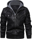 Ethan – Men's Leather Jacket - Stylish Bomber with Hood | Motorcycle Jacket 11
