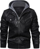 Ethan – Men's Leather Jacket - Stylish Bomber with Hood | Motorcycle Jacket 11