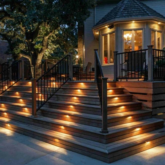 Solar-Powered LED Glow Step Lights | Weather-Resistant Design
