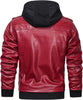 Ethan – Men's Leather Jacket - Stylish Bomber with Hood | Motorcycle Jacket 3