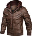 Ethan – Men's Leather Jacket - Stylish Bomber with Hood | Motorcycle Jacket 9