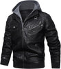Ethan – Men's Leather Jacket - Stylish Bomber with Hood | Motorcycle Jacket 12