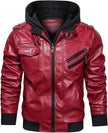 Ethan – Men's Leather Jacket - Stylish Bomber with Hood | Motorcycle Jacket 1