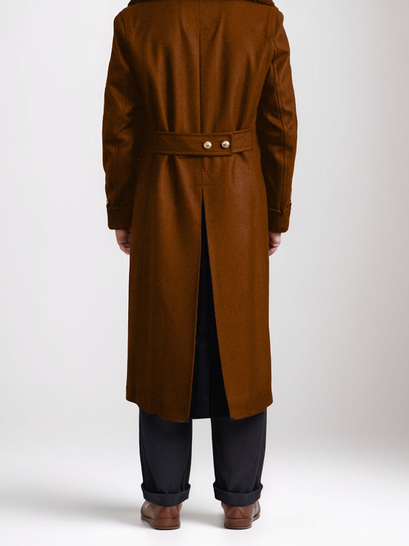 Ultra-Long Wool Coat Black - 5