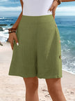 FJØRNA women's lightweight summer shorts with relaxed fit, elastic waistband and breathable fabric, ideal for warm weather.