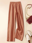 FJØRNA lightweight summer trousers for women with relaxed fit, drawstring waist, and side pockets, perfect for casual wear
