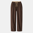 FJØRNA women's cotton linen trousers with drawstring, relaxed fit, casual pants, light fabric, ideal for comfortable everyday wear